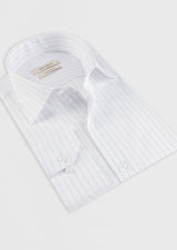 White - Navy Long Sleeve Shirt