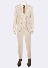 Beige Three-Piece Suit