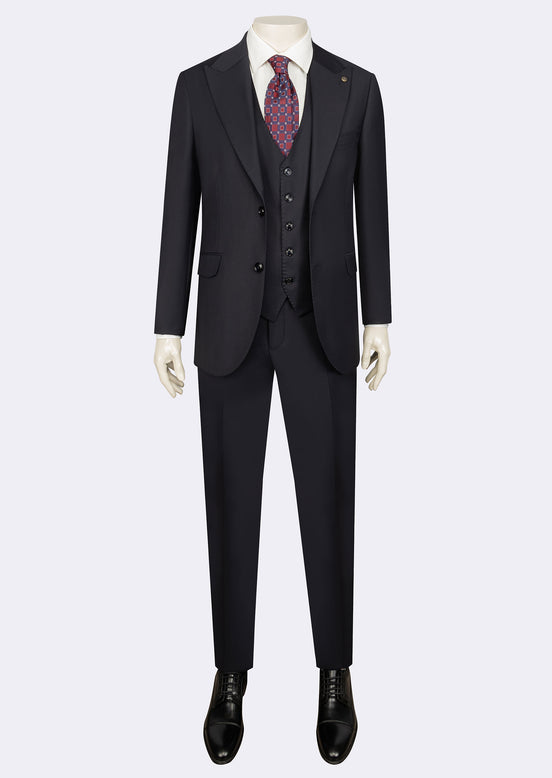 Dark Navy Three-Piece Suit