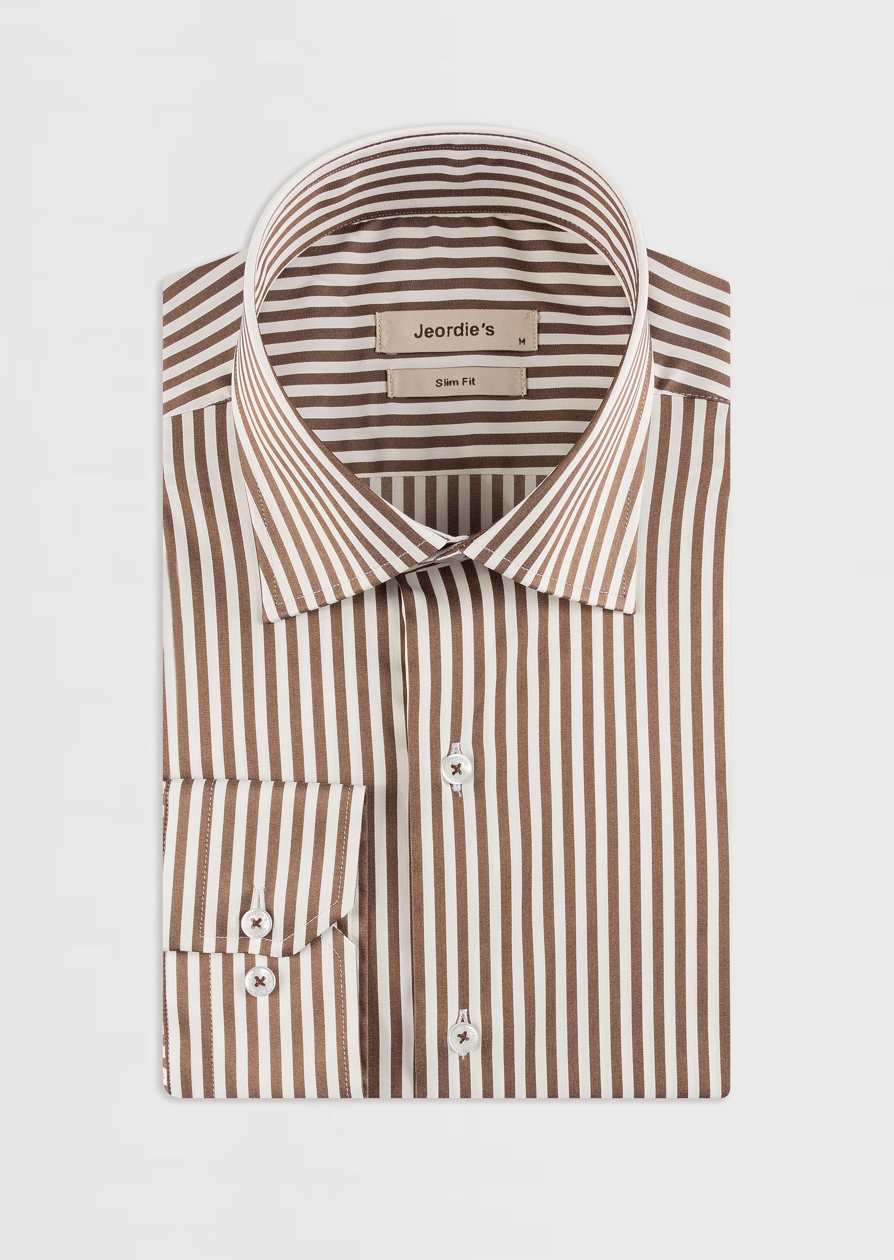 White - Brown Long Sleeve Shirt