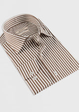 White - Brown Long Sleeve Shirt