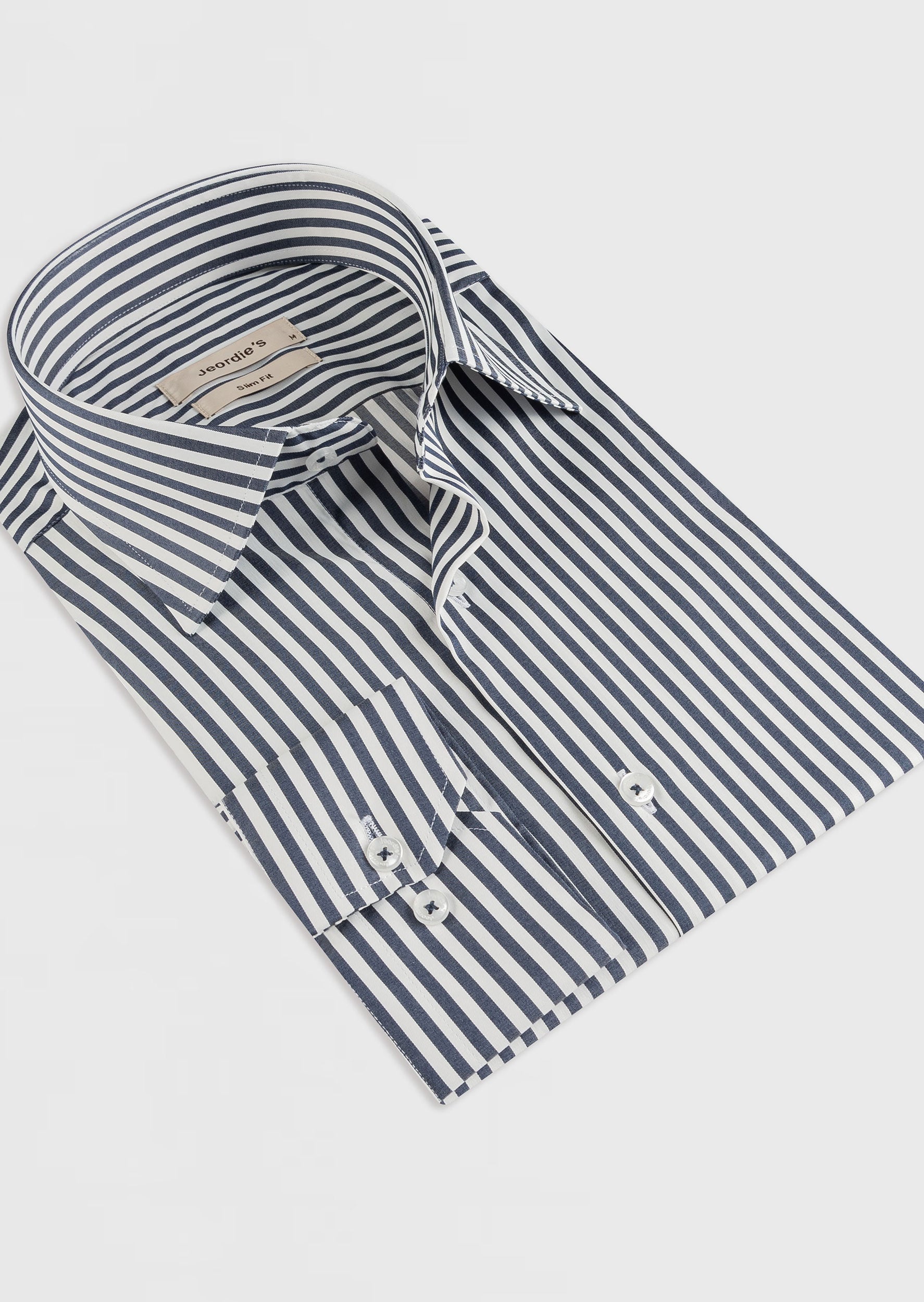 White - Navy Long Sleeve Shirt