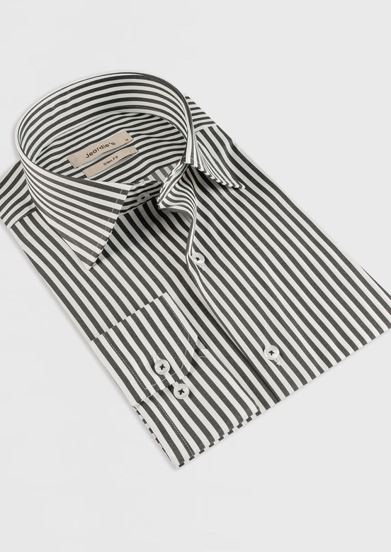 White - Black Long Sleeve Shirt