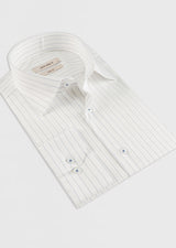 White - Navy Long Sleeve Shirt