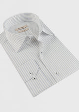 White - Navy Long Sleeve Shirt