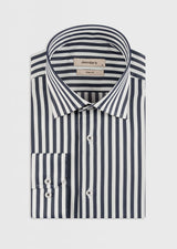 White - Navy Long Sleeve Shirt