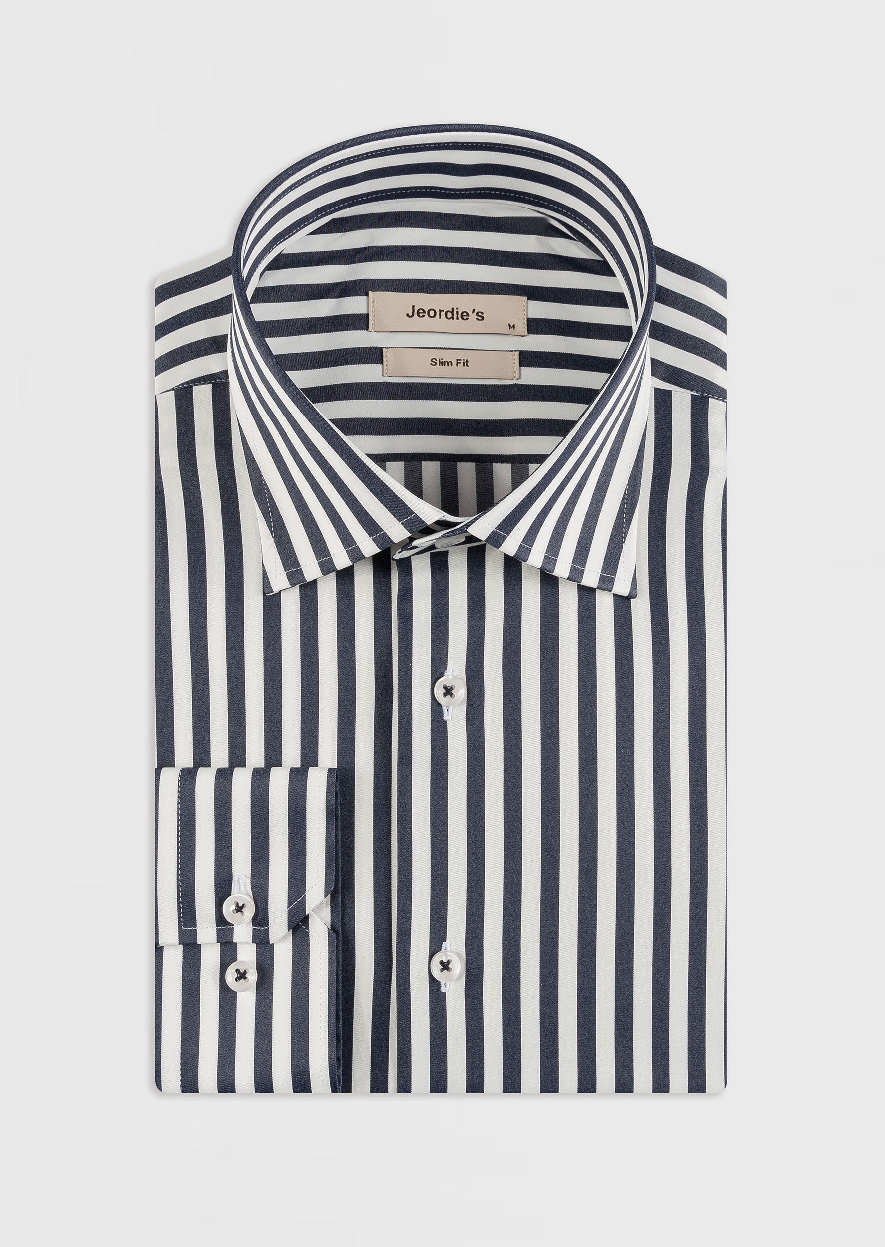 White - Navy Long Sleeve Shirt