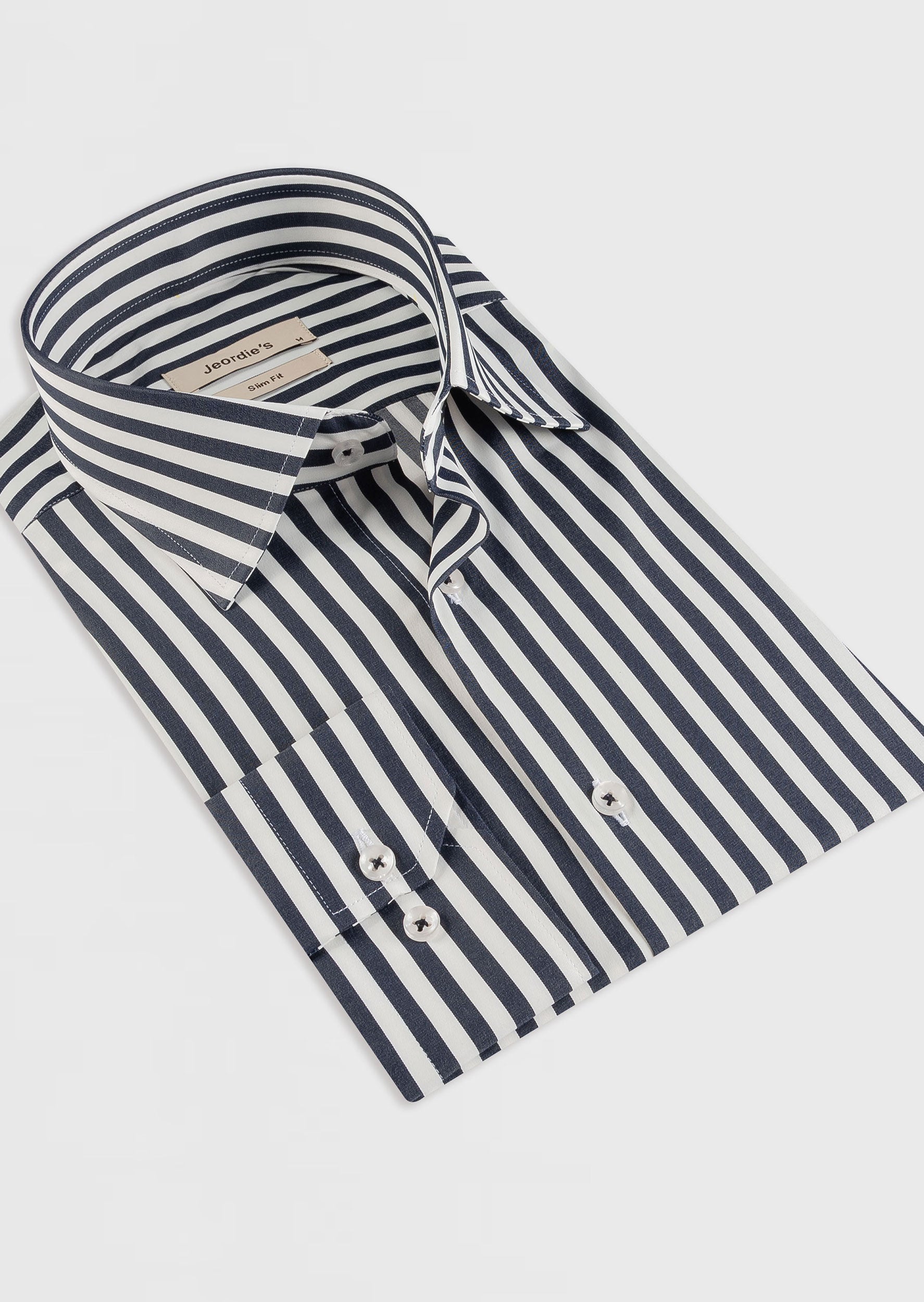 White - Navy Long Sleeve Shirt