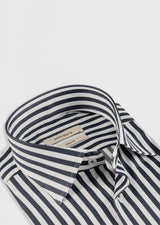 White - Navy Long Sleeve Shirt