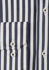 White - Navy Long Sleeve Shirt
