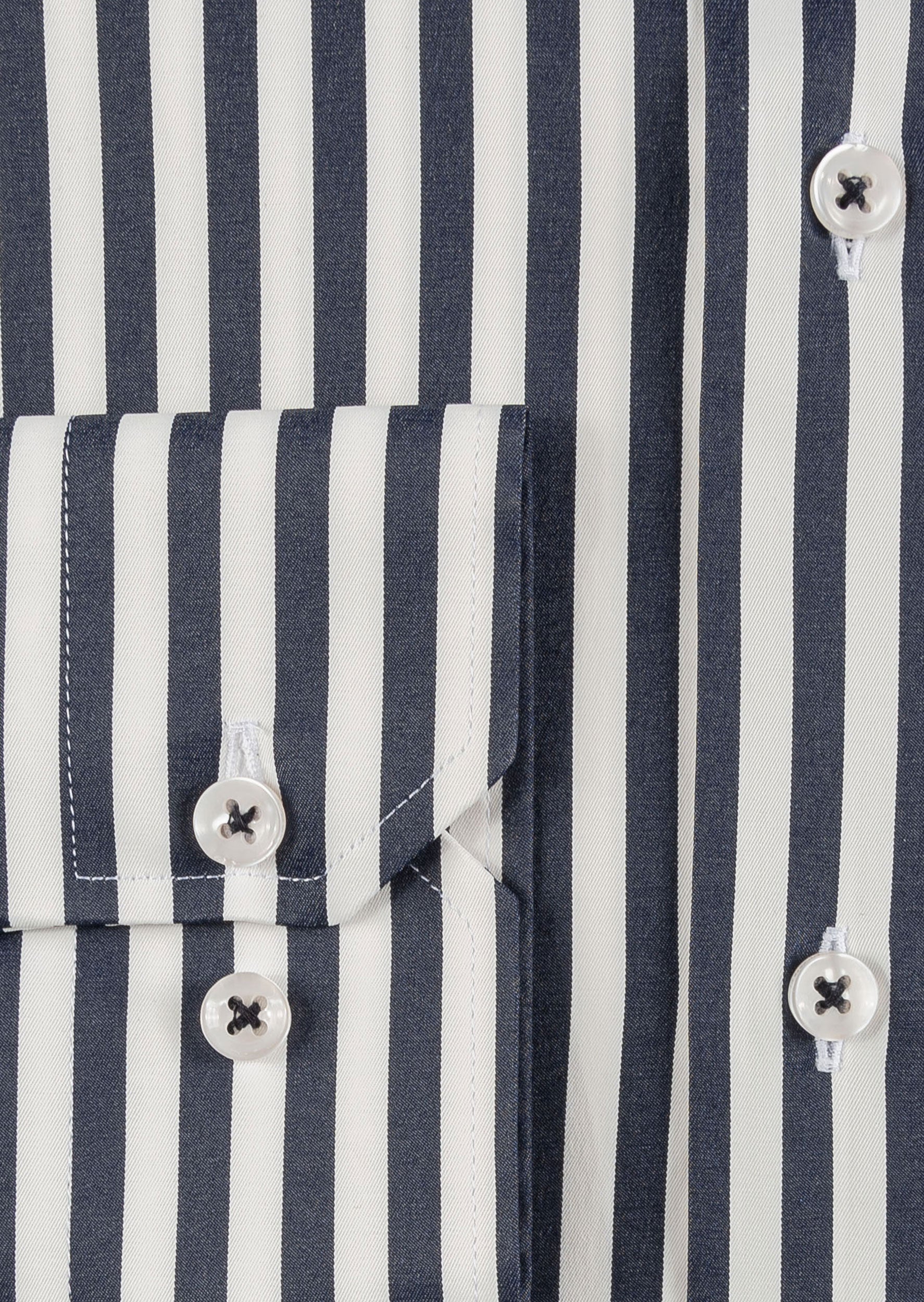 White - Navy Long Sleeve Shirt