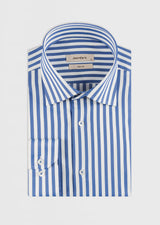 White - Sax Blue Long Sleeve Shirt
