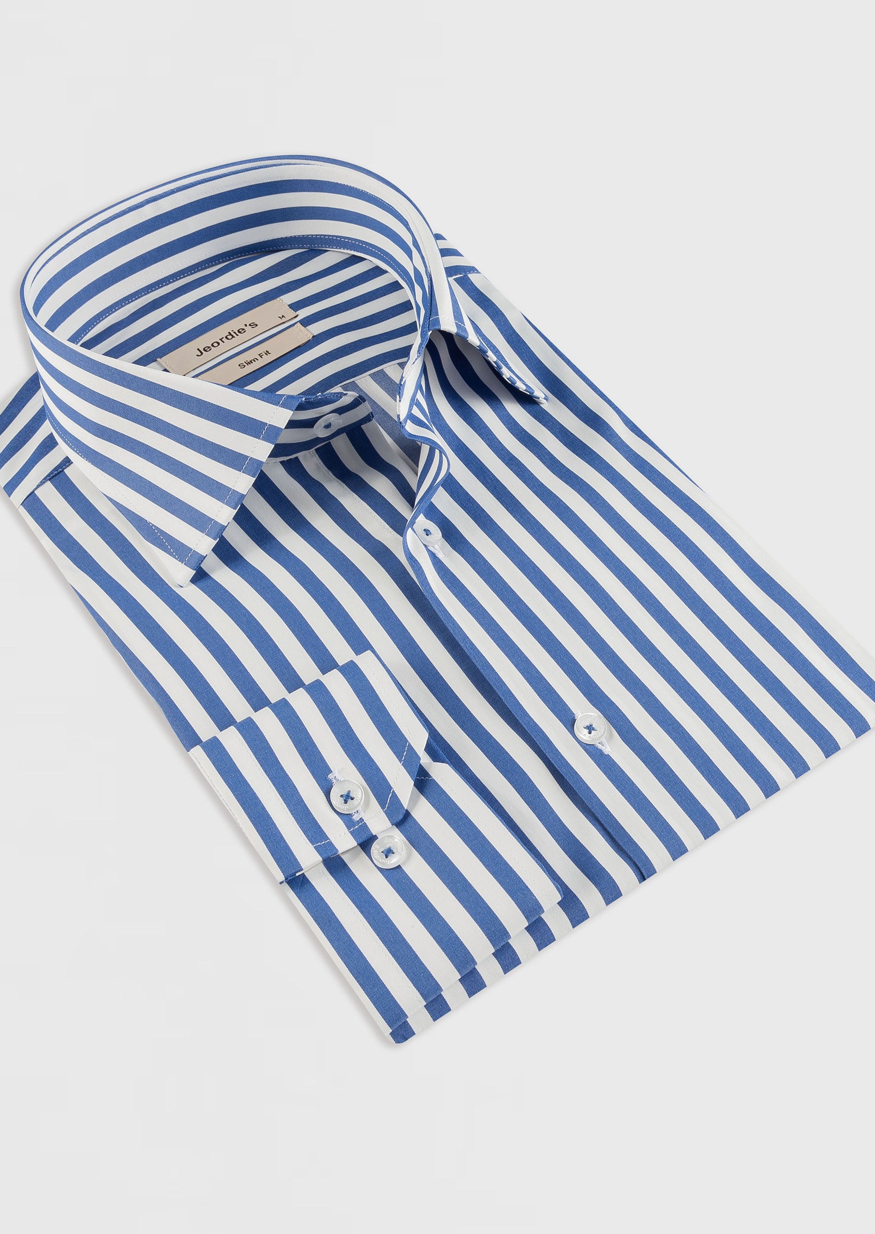 White - Sax Blue Long Sleeve Shirt
