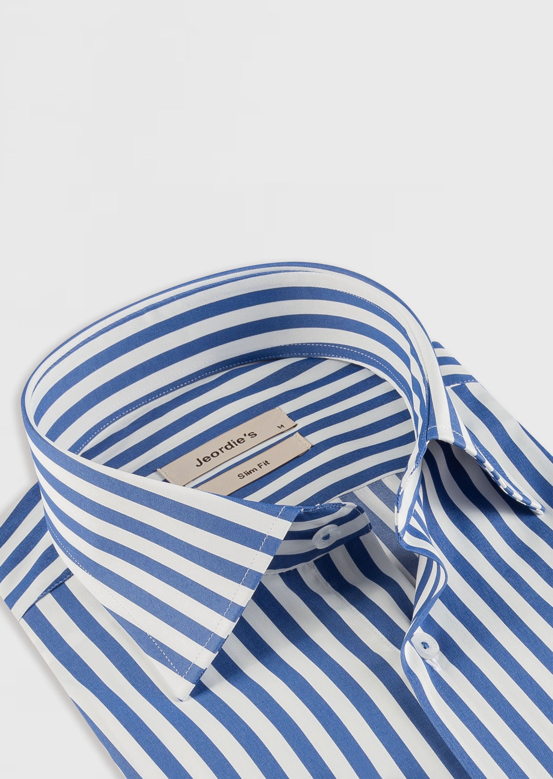 White - Sax Blue Long Sleeve Shirt