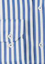 White - Sax Blue Long Sleeve Shirt