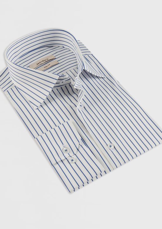 White - Navy Long Sleeve Shirt