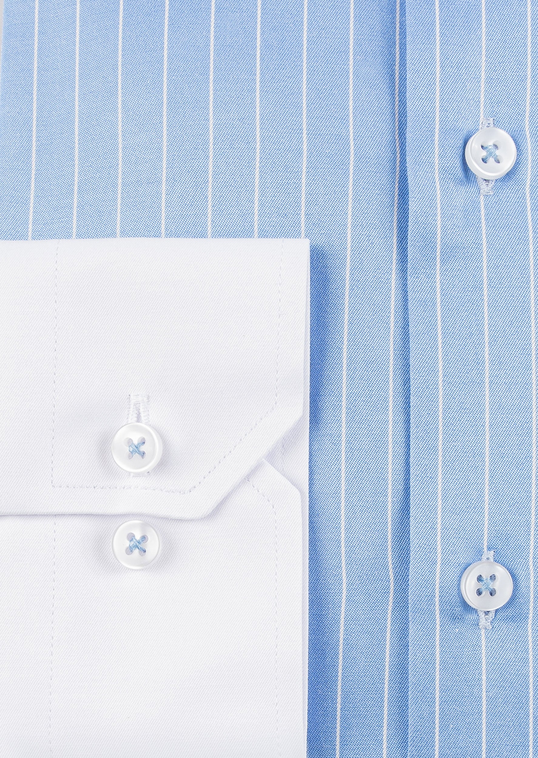 Blue - White Long Sleeve Shirt