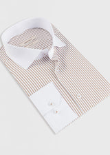 White - Brown Long Sleeve Shirt