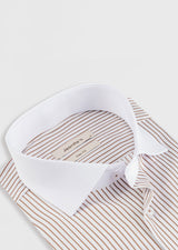 White - Brown Long Sleeve Shirt