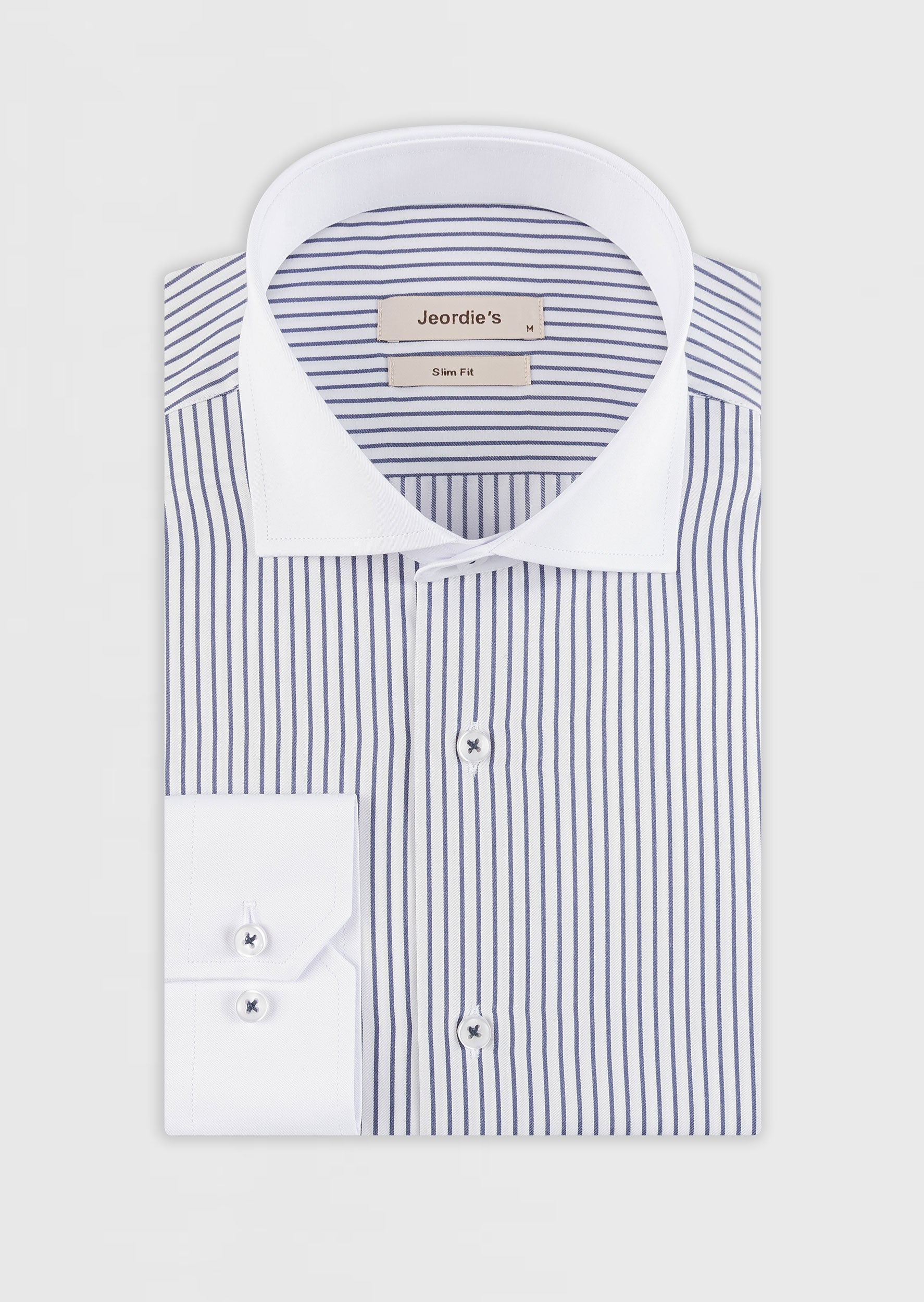 White - Navy Long Sleeve Shirt