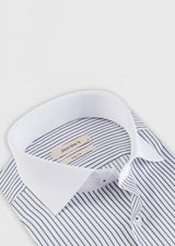 White - Navy Long Sleeve Shirt