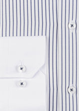 White - Navy Long Sleeve Shirt
