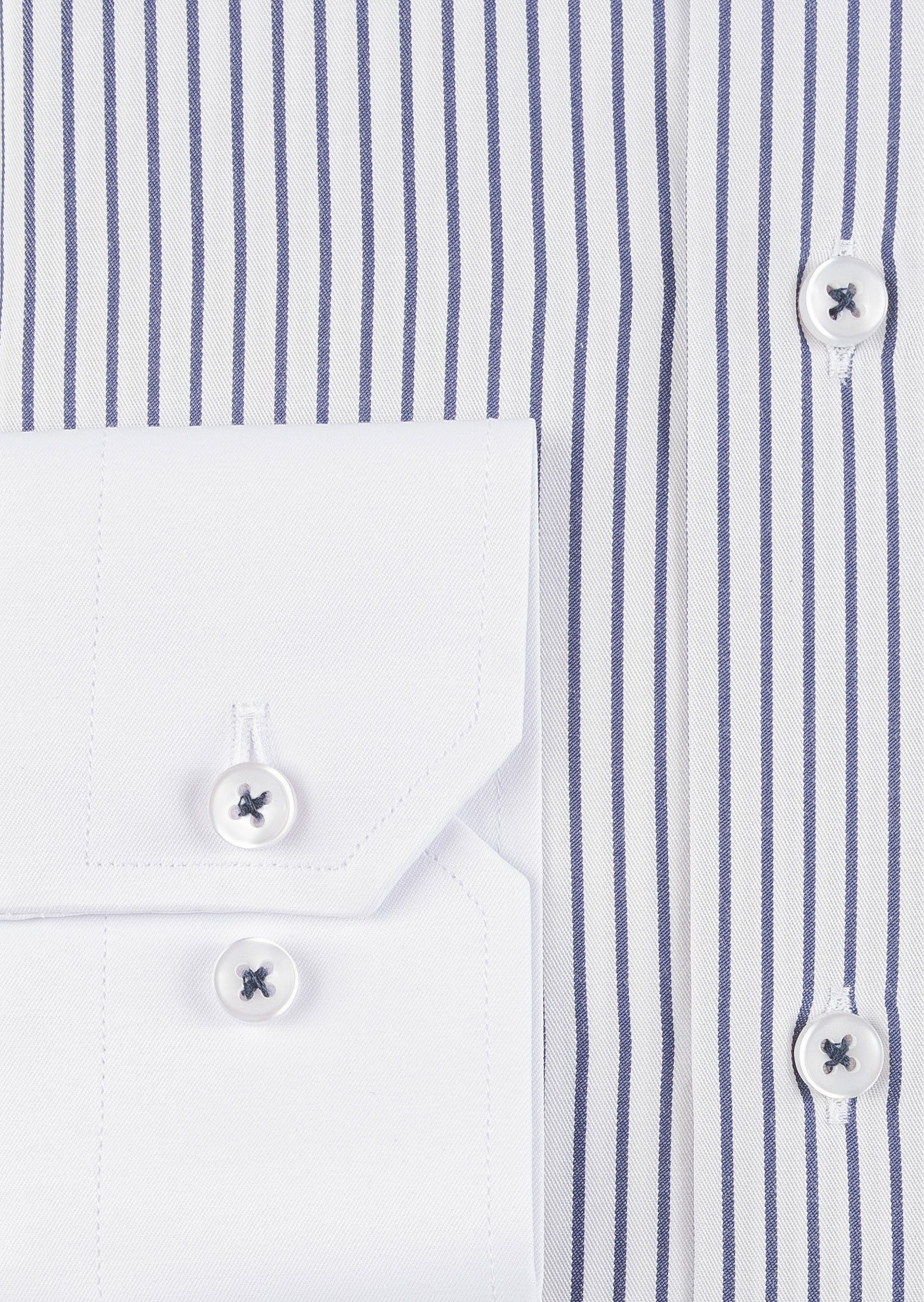 White - Navy Long Sleeve Shirt