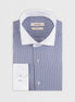 Navy - White Long Sleeve Shirt