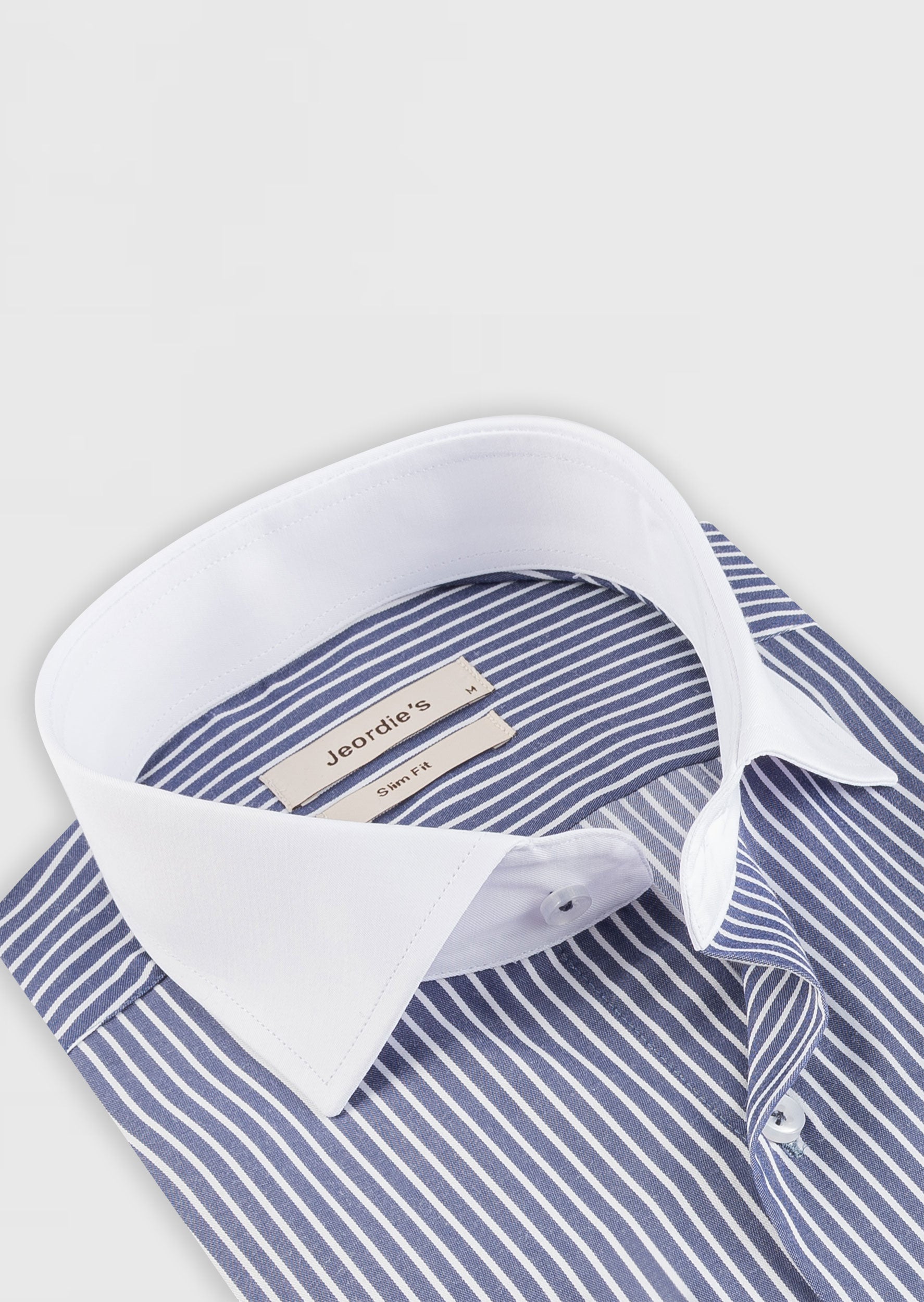 Navy - White Long Sleeve Shirt