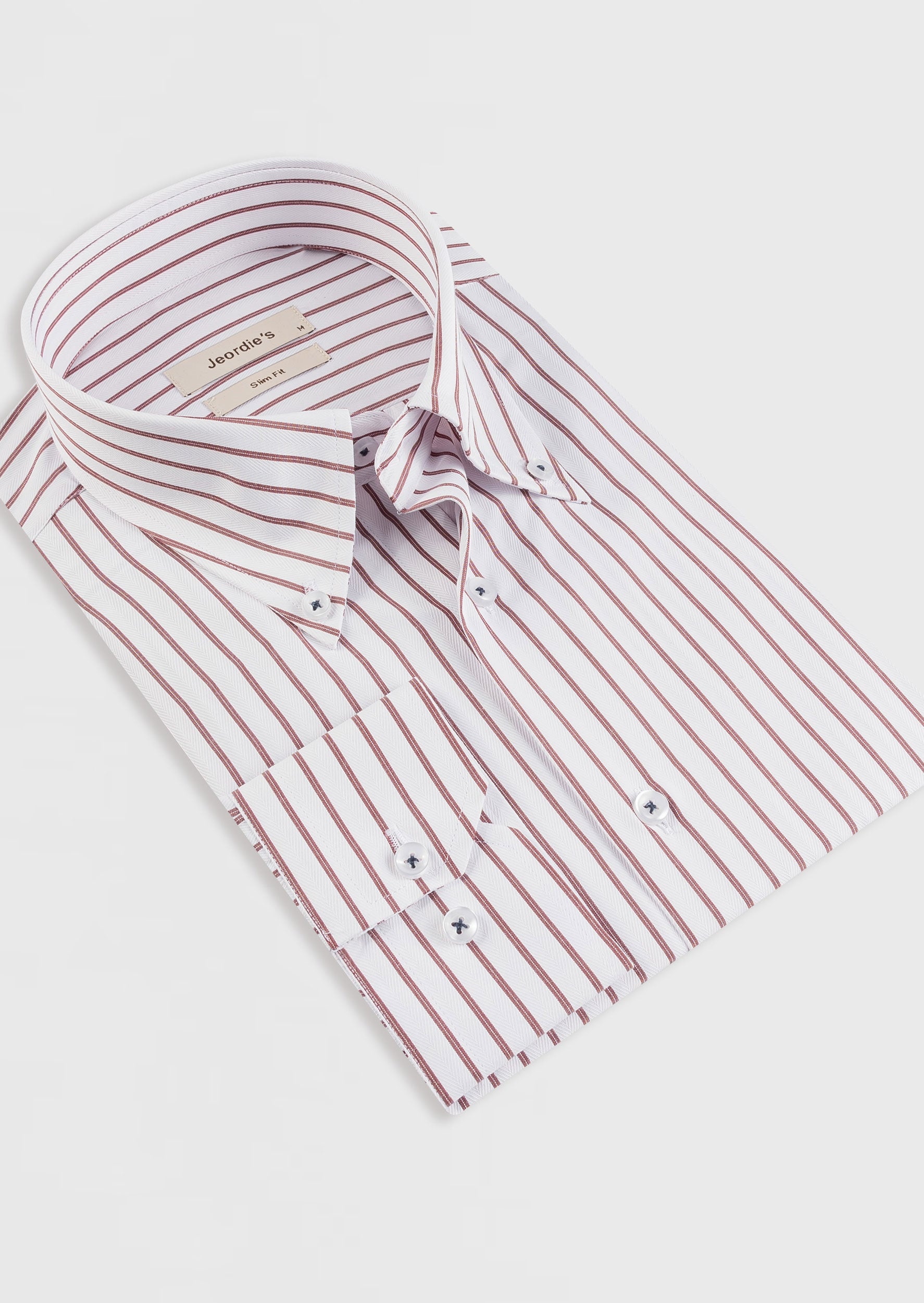White - Burgundy Long Sleeve Shirt
