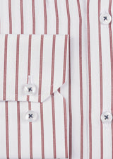 White - Burgundy Long Sleeve Shirt