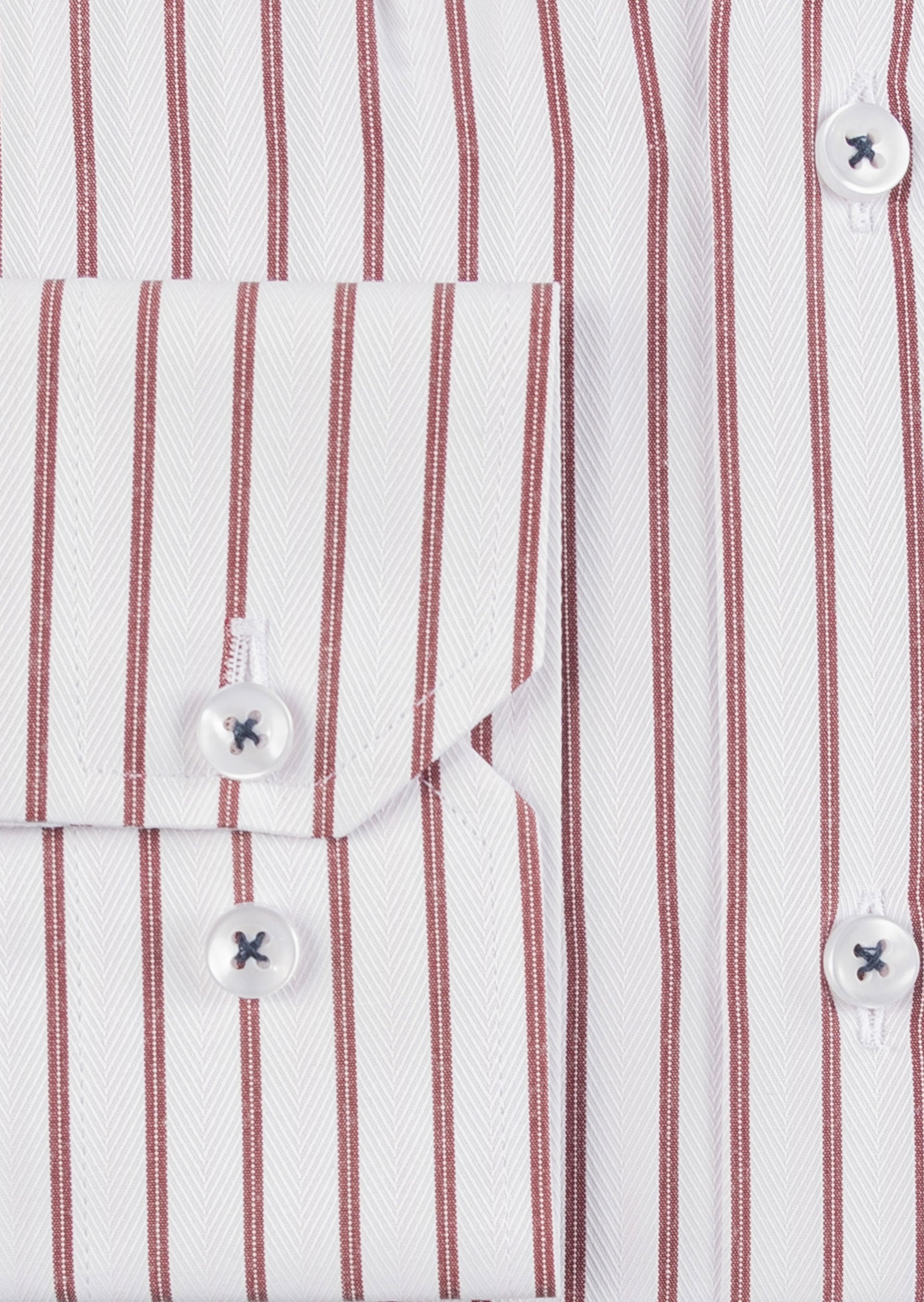 White - Burgundy Long Sleeve Shirt