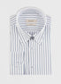 White - Navy Long Sleeve Shirt