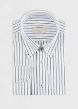 White - Navy Long Sleeve Shirt