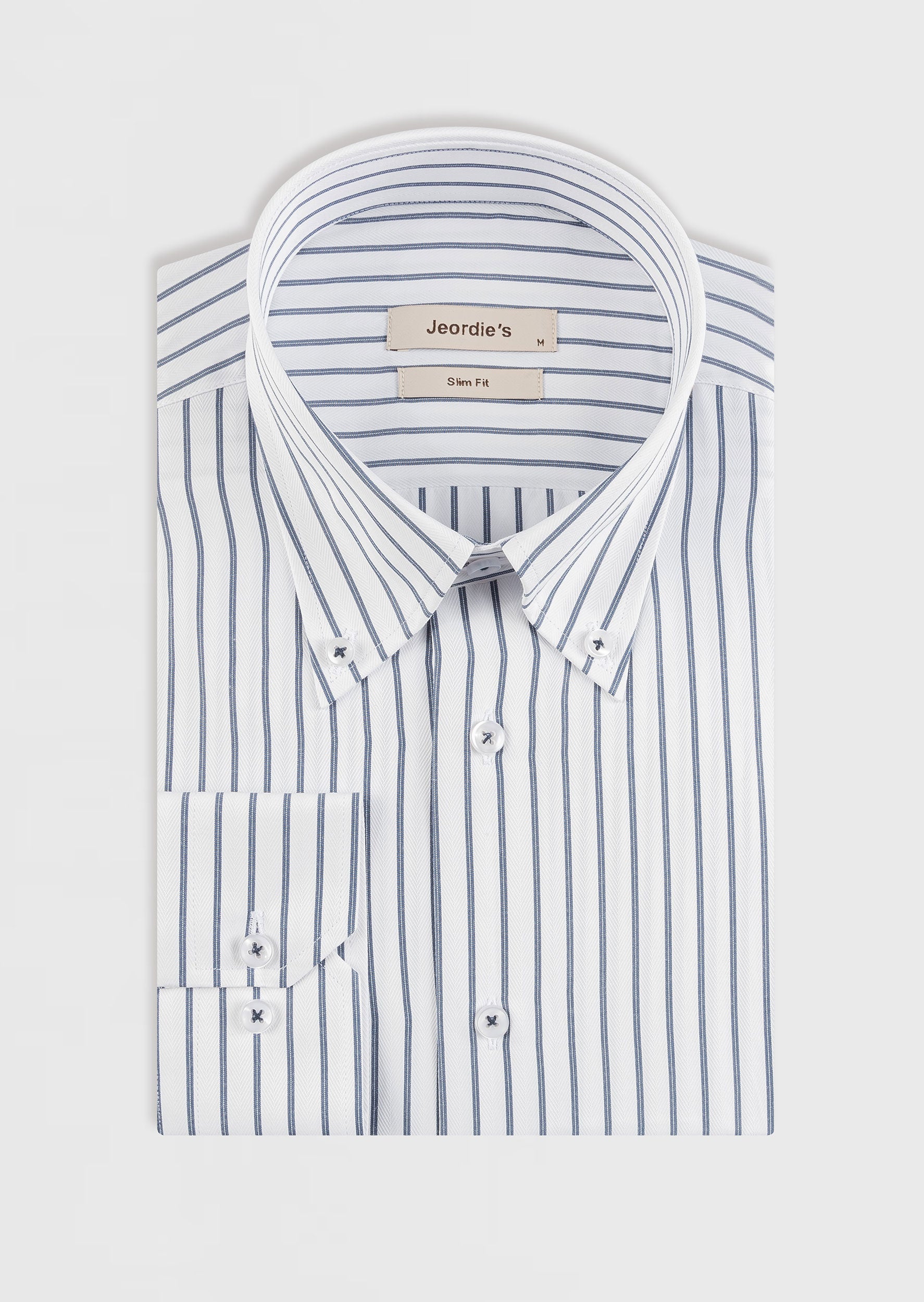 White - Navy Long Sleeve Shirt