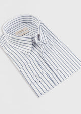 White - Navy Long Sleeve Shirt