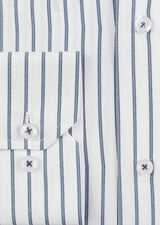 White - Navy Long Sleeve Shirt