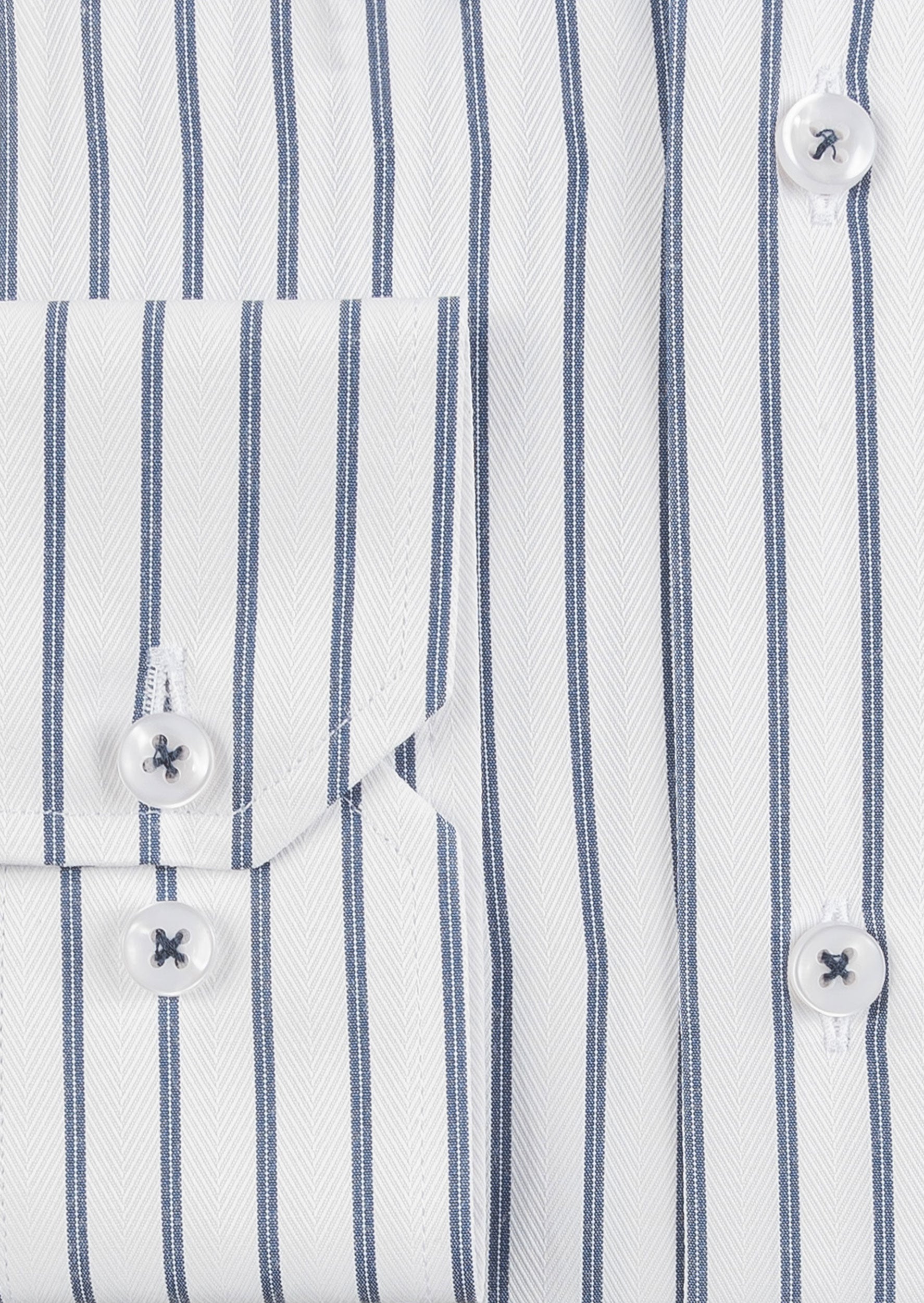 White - Navy Long Sleeve Shirt