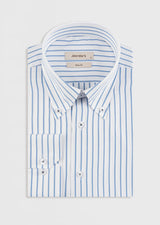 White - Blue Long Sleeve Shirt