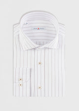 White - Brown Long Sleeve Shirt