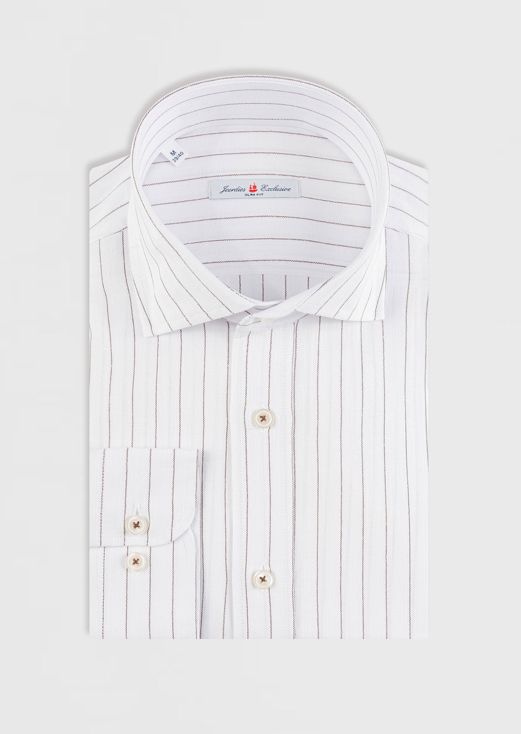 White - Brown Long Sleeve Shirt