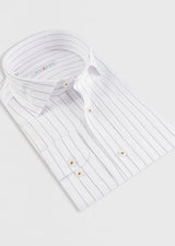 White - Brown Long Sleeve Shirt