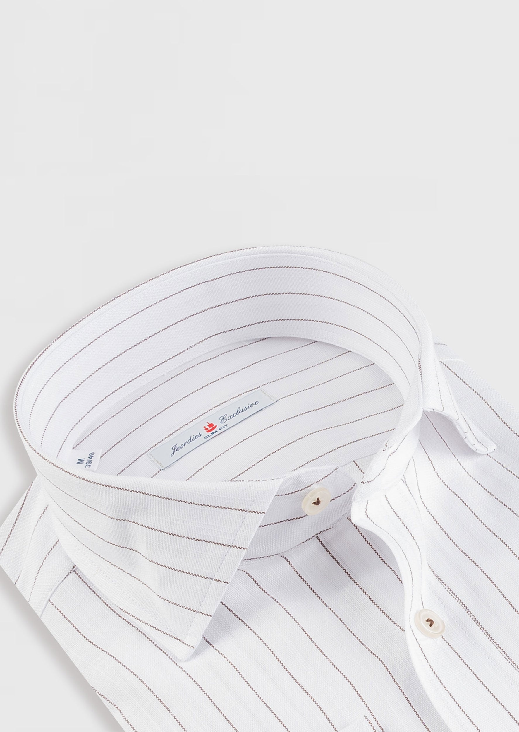 White - Brown Long Sleeve Shirt