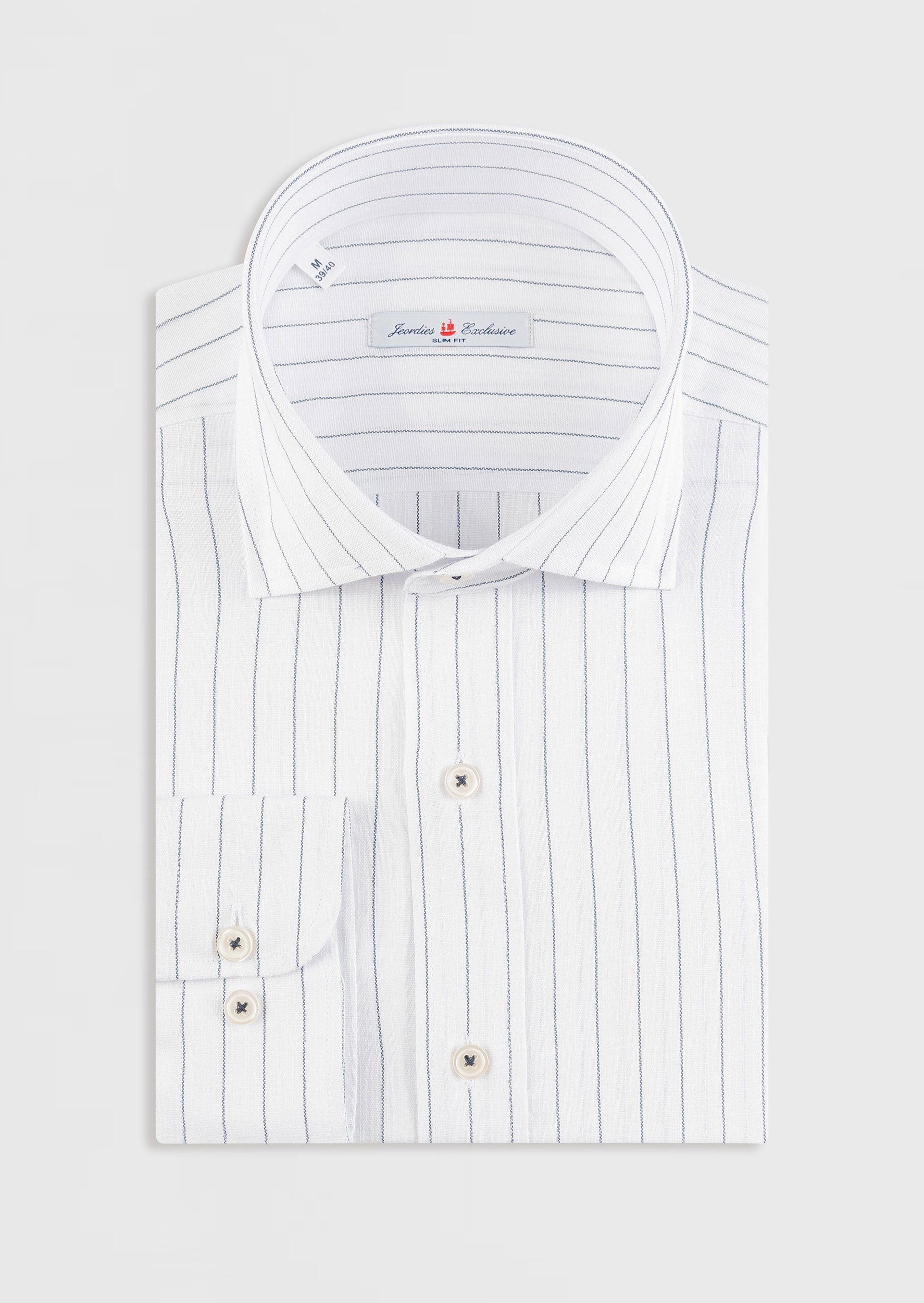 White - Navy Long Sleeve Shirt