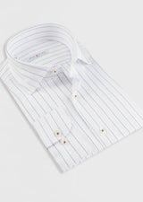White - Navy Long Sleeve Shirt