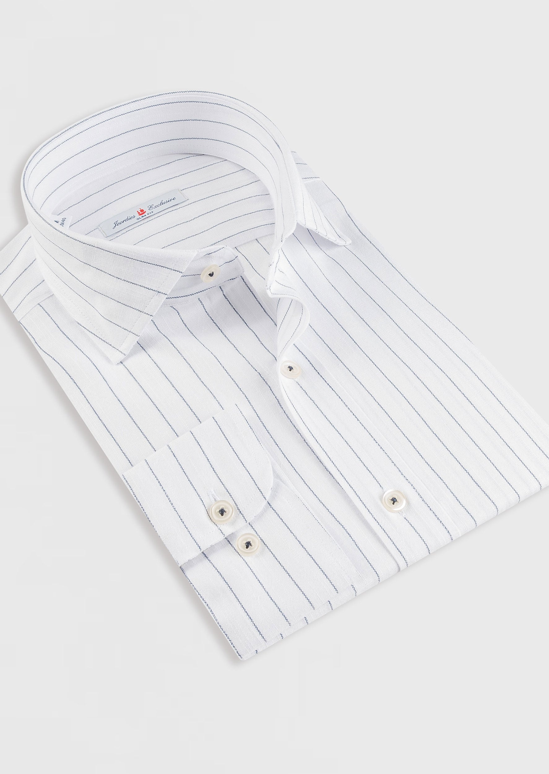 White - Navy Long Sleeve Shirt