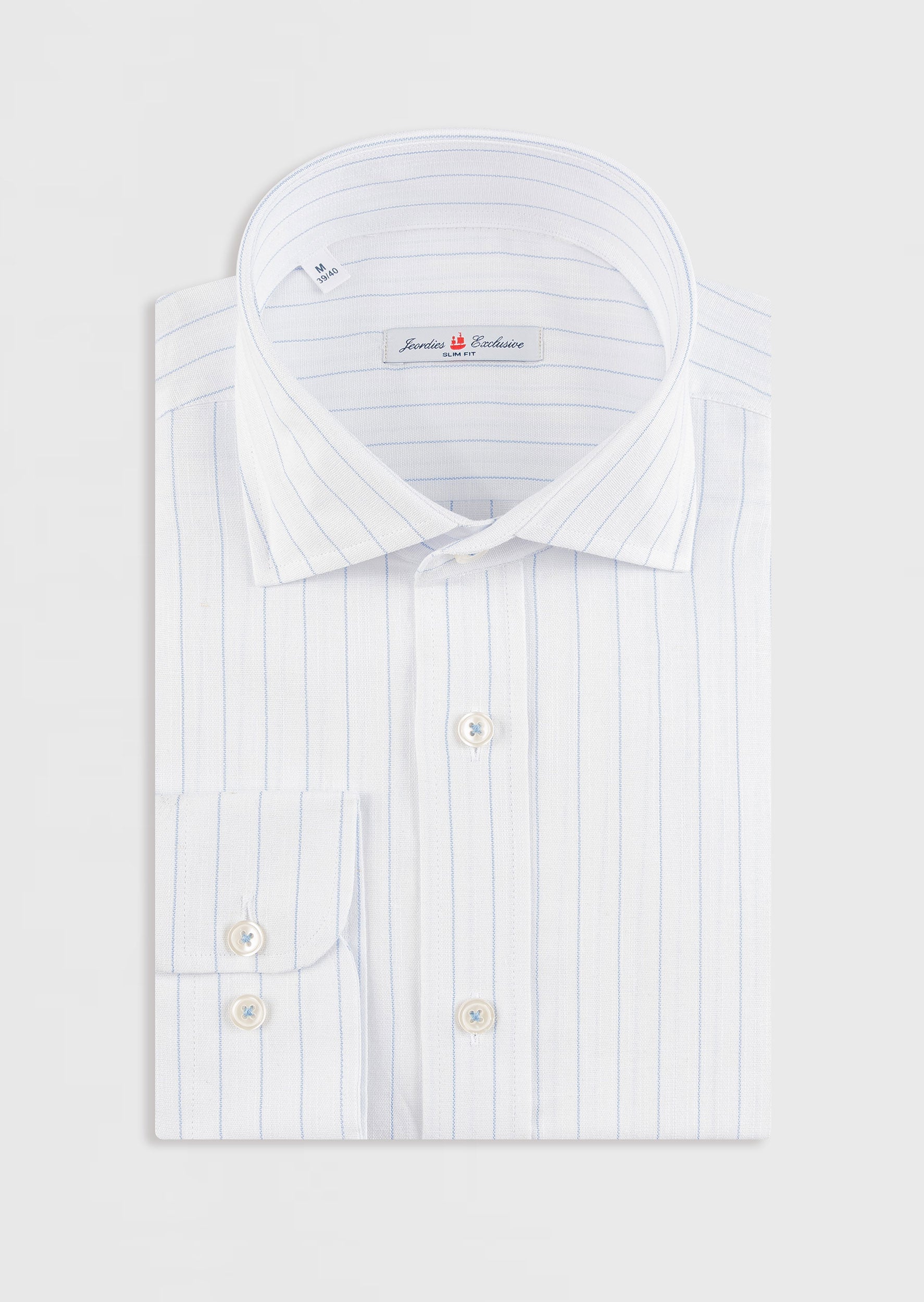 White - Blue Long Sleeve Shirt