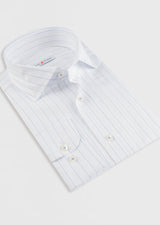 White - Blue Long Sleeve Shirt