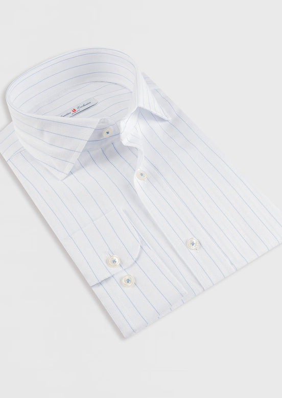 White - Blue Long Sleeve Shirt
