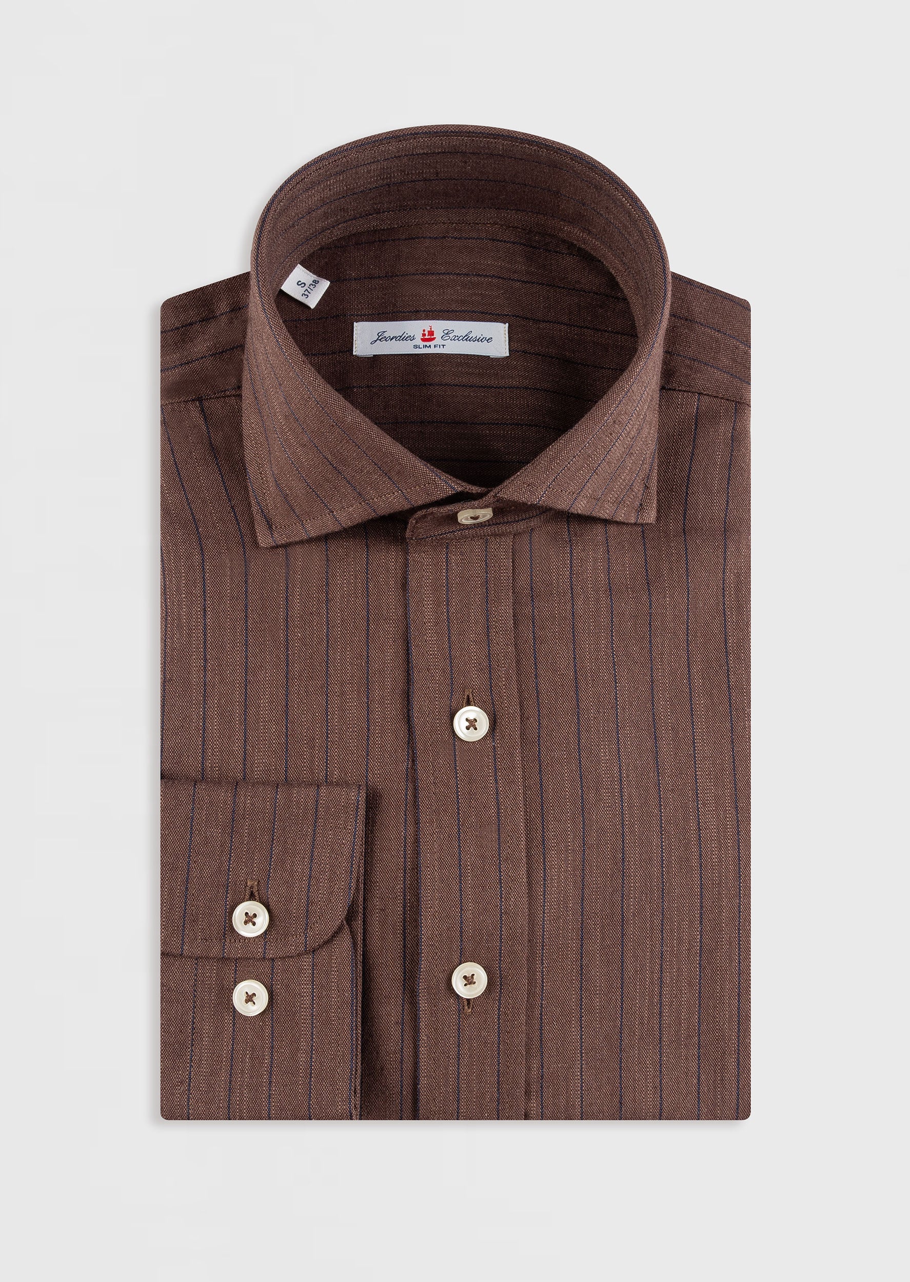 Brown - Navy Long Sleeve Shirt